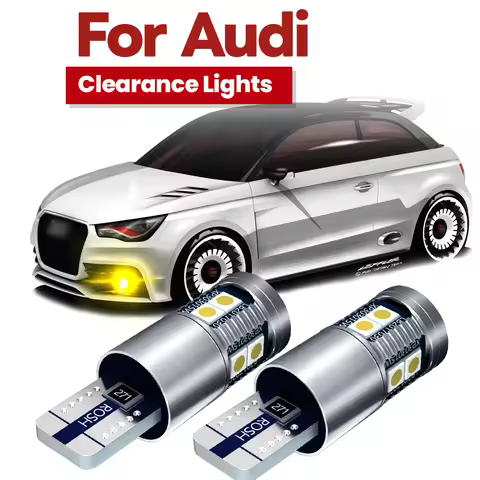 For Audi A1 8X A3 S3 8L 8P 8V A4 S4 B6 B7 B8 B9 A5 A6 S6 C5 C6 C7 C8 A7 TT 8N 8J 2PCS T10 Car Led Li