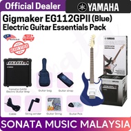 Yamaha Gigmaker EG112GPII Electric Guitar (Metallic Blue) with GA15II Electric Speaker Amplifier