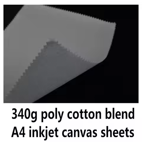 A4/A3 size 340g polycotton blend inkjet canvas sheets 20 sheets price inkjet polyester and cotton bl