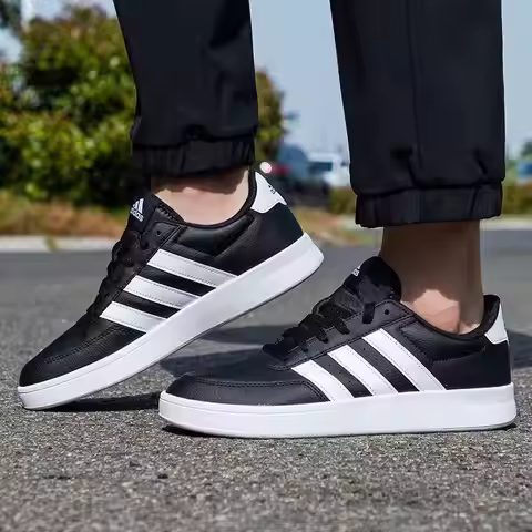 2026 New Adidas HP9425 Men Tennis Sneakers Black White 3 Stripes Comfort Rubber Sole Lightweight Dai