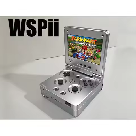 WSPii Portable Game Console WSPII Flip WII modified with 5" IPS Screen Supports NGC and WII Games an