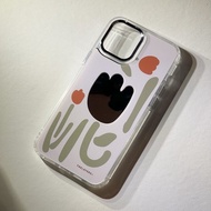 iPhone 17| 粉紅色玫瑰Blossom鏡面手機殼 | 幾何植物花朵圖案