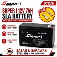 SUPER I 12V 7AH BATTERY FOR AUTOGATE OR ALARM (S1270) (1 BOX = 5 PCS)