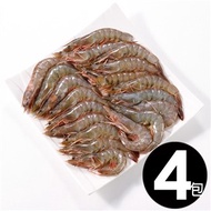 【華得水產】特大白蝦4盒(淨重500g土10% 約18-22尾-包)