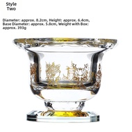 Gilded Crystal Glass Water Goblet Decorative Bowl