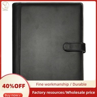 Black A4 Executive Conference Folder Portfolio PU Leather Document Organiser
