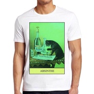 Black Cat Tarot Card Fortune Reading Absinthe Funny Cool Gift Tee T Shirt C1168