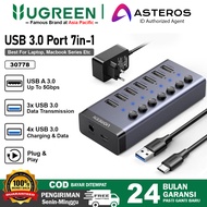 UGREEN HUB USB 3.0 Splitter 7 IN 1 LED 12V Charging and Data Transfer 30778