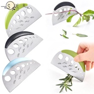 SUEREN Vanilla Vegetable Greens Leaf Remover, 2 in 1 Stainless Steel Herb Cutter Stripper,  7 Holes 