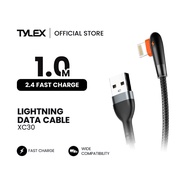 TYLEX XC30 Elbow Braided Data Cable Sync & Charge Fast Charging Charger Cable for Lightning Original