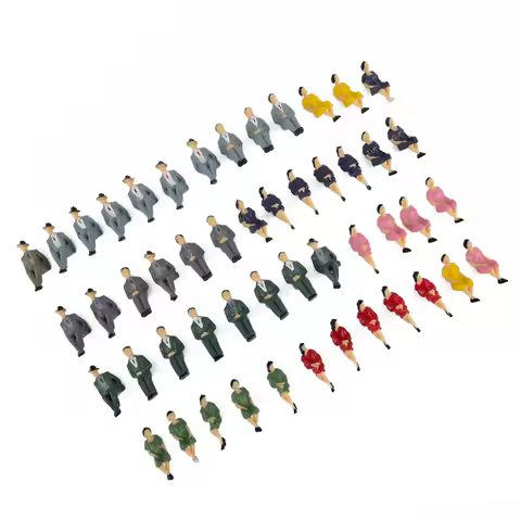 Model Sitting Figures 1:32 Parts People Figures Miniture Multicolor Nice Painted 20x44x34 Mm Sitting