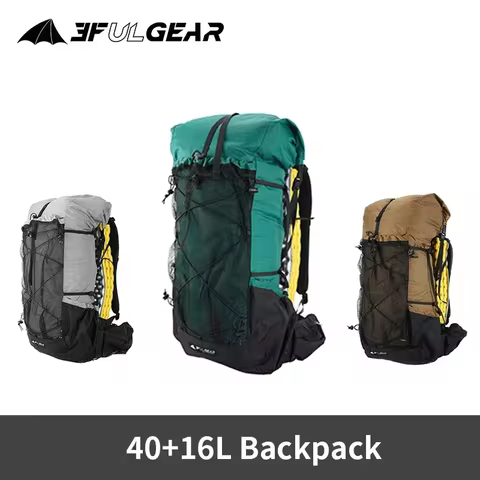 3F UL Gear Lightweight Waterproof Hiking Backpack 40+16L Outdoor Camping Travel Climbing Trekking Ru
