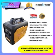 ROBINTEC RBT2000 Portable Inverter Generator 2000W (2.0KW) – Silent & Heavy Duty Petrol Power
