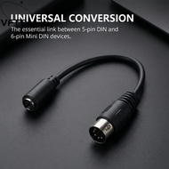 VFTT DIN 5 Pin Male to Mini DIN 6 Pin Female, 0.15m / 5.9in Converter Cable Keyboard Mouse Converter