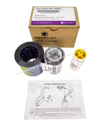 Original 525100-004-S100 YMCKT Ribbon For Entrust Sigma DS3 Card Printer 525100-001-S100 250images 5