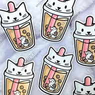 💕 WATERPROOF💕 Bobaholic/ Kitty Boba/ Laptop Sticker/ Car Decal