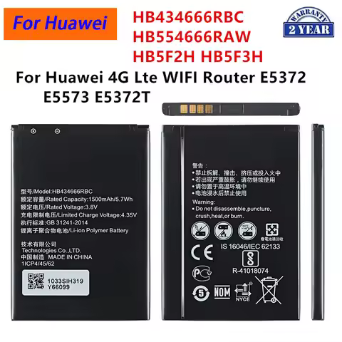 HB554666RAW HB434666RBC HB5F2H HB5F3H Battery For HUAWEI 4G Lte WIFI Router E5372 E5373 E5375 EC5377