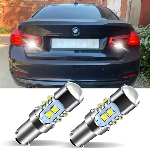 2pcs 6000K BA9S LED Blub BAX9S H21W BAY9S LED 12V 24V H6W H5W LED For Car Rear Fog light White Auto 