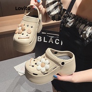 Lovito Women Casual 9cm Extra Thick Soft Sole Summer Flat Sandal LFA60336