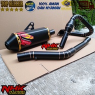 Knalpot GP 7 untuk KLX 230 KLX 250 CRF 230 CRF 250 BLACK DOFF SUPERMOTO ADVENTURE