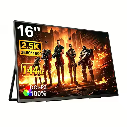 MAFNKOU 16 Inch 144Hz Portable Gaming Monitor QHD 2.5K' Laptop Screen Extender 16:10 500Nits 100% SR