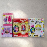 全新日版正貨 Disney Lamp puzzle 迪士尼3D立體砌圖燈 3色 LED夜燈 絕版拼圖燈 80pcs 60pcs 愛麗絲 Alice 妙妙貓 Cheshire cat Bicycle 啤