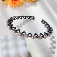 ZALINDO 2in1 Bando Include Jepit Rambut Fashion Korea Pola Mutiara Bando Rambut Kepang