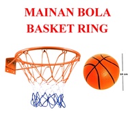 MEA Mainan Bola dan Ring Basket - viral - cod - olah raga - mainan edukasi anak - mainan outdoor - karet - murah - laris - best seller