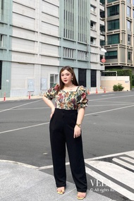 [ส่งไว] V-JL49 PLUS SIZE JUMPSUIT จั้มสูทสาวอวบ ผ้าทอสไตล์ฝรั่งเศษ (L/XL40-44”) ชุดสาวอวบ ชุดออกงานหรูๆ ชุดทำงาน ชุดทำบุญ ชุดงานบุญ ชุดงานบวช แฟชั่นผู้หญิง2022