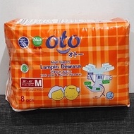 Oto Adult Diapers / Adult Diapers Adhesive Size M Contents 8