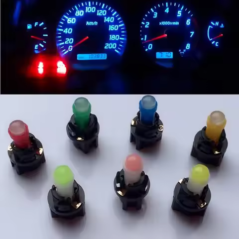 10PCS T5 T6.5 Led Bulb W1.2WCar Interior Lights Dashboard Heating Indicator Wedge Auto Instrument La