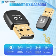DIGIFOUNDER USB Bluetooth 5.4 Adapter Transmitter Receiver Drive free Audio Bluetooth Wireless USB A