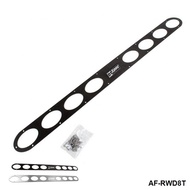 Long Black/Silver Aluminum Rear Bumper Air Diversion Diffuser Panel 8 Hole  for Honda Civic Ek EK4 E