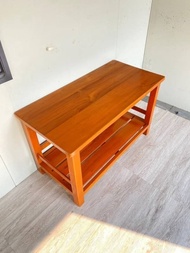 Sukthongแพร่ โต๊ะวางทีวีไม้สัก 60x100สูง60ซม. โต๊ะกลาง โต๊ะวางของ โต๊ะอาหารนั่งพื้น ชั้นวางของ โต๊ะไม้สัก สีสักน้ำตาลส้มเคลือบเงา SUKP-505