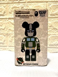 日本 變形金剛 柯柏文 Transformers  Optimus prime BE@RBRICK TRANSFORMER Bape Play Bearbrick 200% 綠色迷彩