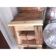 Square Wooden Chair Low For Washing Clothes Sitting Placing Feet Multipurpose Width 9 Inches Height 