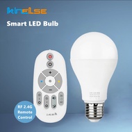 2.4G RF Smart LED Bulb E27 AC86-265V Remote Control Warm White Cold White Dimmable Light Timing LED 