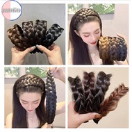 woman fashion retro elegant wide edge wig braid headband handmade fishbone wig braid hairband