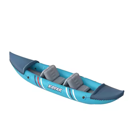 Pursuefree single and double inflatable kayak canoe thickened wear-resistant fishing boat with air p