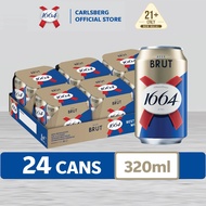 1664 Brut Can Premium Lager Beer 4.5% Alcohol (320ml x 24)