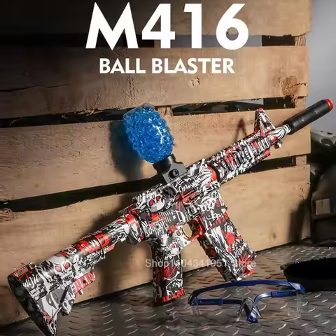 M416 Graffiti Electric Gel Bal Gun Toys Water Gel Ball Beads Shooter Rifle CS Fighting Airsoft Outdo