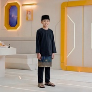 KIDS Baju Melayu Teluk Belanga Bulan Bintang 2026 (NEW) - Tema Hitam / Putih / Kuning