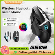 【SG】G502 Wireless Bluetooth Mouse 3-mode Esports Game Mouse 2.4G Wireless Transmission RGB Backlight