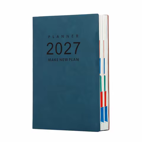 Portable A5 2027 Planner Book English Efficiency Manual A5 Agenda Schedule Book Notebook Business Pl