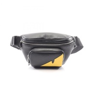 [มือสอง] กระเป๋าคาดเอว Fendi FENDI รุ่น Bugs Monster Eye 7VA483 สีดำ/เหลือง ทำจากหนัง