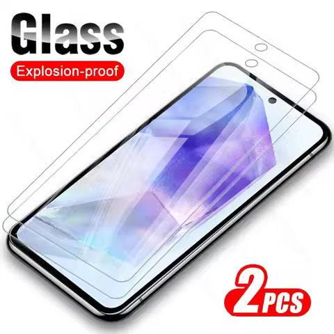 For Samsung Galaxy A55 A 55 55A 5G 2024 Glass 2Pcs 9H Tempered Glass Screen Protector HD Film Samung