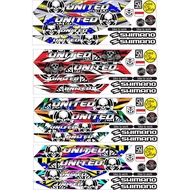 BICYCLE VARIATION STICKER DECAL VINYL STICKER BICYCLE STRIPING/