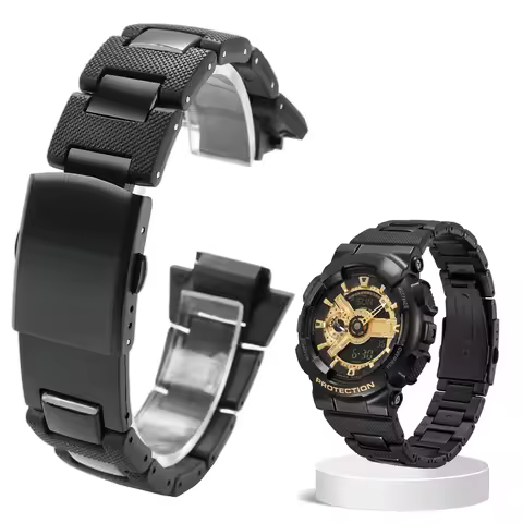 High-Tensile, Lightweight Plastic-Steel Bezel Strap for Casio G-SHOCK GA110, GA100, GA120, GA700, an