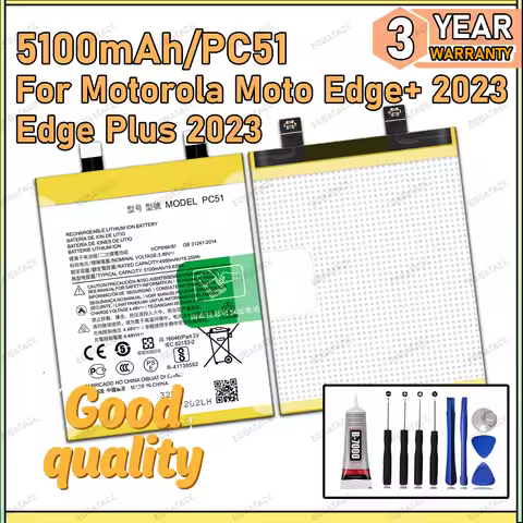 100% New Zero Cycle PC51 Battery For Motorola Moto Edge+ 2023/Edge Plus 2023 Bateria Battery+Free To