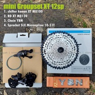 NEW Mini Groupset XT 12speed Sprocket Microspline SLX M7100 Chain YBN 12speed Shifter M8100 RD M8120